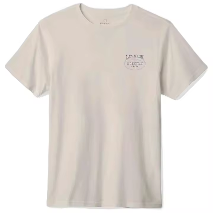Camiseta de Manga Corta Brixton Layin Low para hombre en color beige - 1