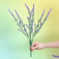 2pcs Lavanda Artificial Morada En Bouquet Decoración Para Bodas Y Navidad Accesorios Para Vaso Jardín Interior - details 3
