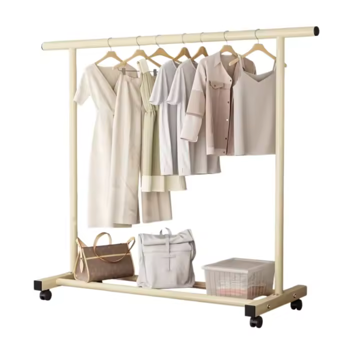 LUTODY - Perchero Pie de Burro Rueda Giratoria con Estante - Multifuncional para Organizar Zapatos, Bolsos y Accesorios - Ideal zapatero para Salón, Dormitorio, Sala de estar, Recibidor y Entrada - 1