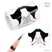 100pcs Formas De Uñas Artísticas Para Gel UV Extensión De Acrílico Estampado Francés Herramienta De Manicura Stencil Adhesivo Creativo Y Conveniente Para Uso Profesional O Doméstico - details 16