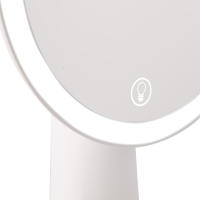 Espejo de Maquillaje LED Portátil con Base para Mesita | 3 Velocidades, Luz Regulable, Ángulo Ajustable y Reflejo Claro | Alimentación por USB y Batería de Litio Recargable | Compacto, Estable y Perfecto para Viajes, Hogar y Uso Diario - details 1