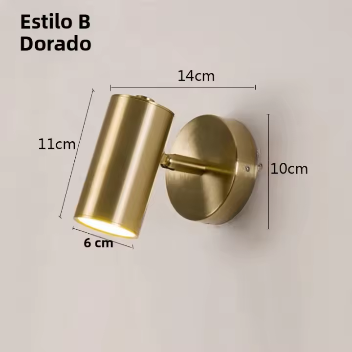 Lámpara De Pared Moderna Art Exhibition Rotable En Cilindro De Metal Para Decoración De Dormitorio Y Sala De Lectura Luz LED Incluida Fuente De Alimentación AC 90-260V - 1