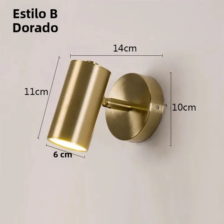Lámpara De Pared Moderna Art Exhibition Rotable En Cilindro De Metal Para Decoración De Dormitorio Y Sala De Lectura Luz LED Incluida Fuente De Alimentación AC 90-260V - 1