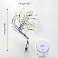 Luces De Árbol LED Decorativas Artificiales Luz De Hadas Operadas Por Batería Para Mesa Bonsái Lámpara Para Fiesta Navidad Camping Decoración De Verano - details 1