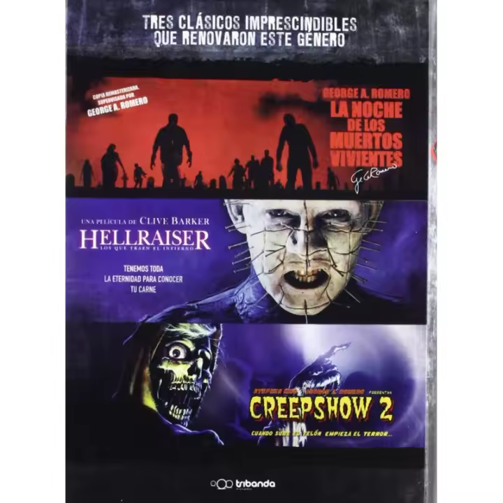 PACK LA NOCHE DE LOS MUERTOS VIVIENTES + HELLRAISER + CREEPSHOW 2 - 1