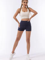 Shorts De Yoga Para Mujer De Cintura Alta Escultora Quick-Dry Transpirable Estilo Deportivo Para Correr Ciclar Yoga Fitness - details 6