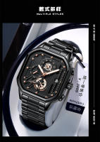 Reloj de cuarzo con correa de acero para hombre, multifuncional, resistente al agua, de marca - details 9