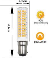 Paquete de 2 bombillas LED B15d Reemplazo 75W 90W 80W Blanco cálido 3000K 220V 230V 890lm 7W Aplique de pared para Sala de estar Lámpara de araña Máquina DE COSER [Clase Energética]] (en inglés) - details 2