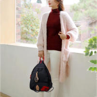 Mochila de nailon impermeable para mujer, bolso de hombro, bolso de equipaje de viaje de ocio, bolso cruzado al aire libre, bolso escolar para estudiantes - details 3