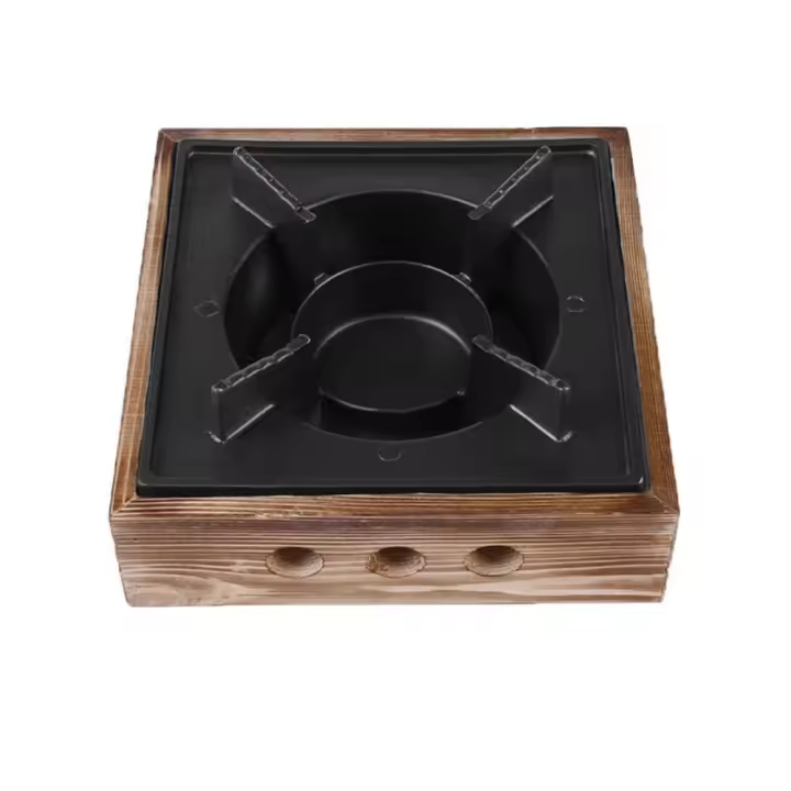 Parrilla Portátil Para Cocinar Cuadrada De Acero Inoxidable Para Uso Doméstico Estufa Sólida Para Hot Pot Y Barbacoa - 1