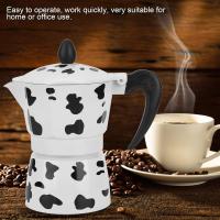 150ML Estampado de vaca Cafetera espresso Hervidor 3 tazas Cafetera espresso Hervidor italiano para uso en cafetería casera (3 cups of cow color 150ML) - details 2