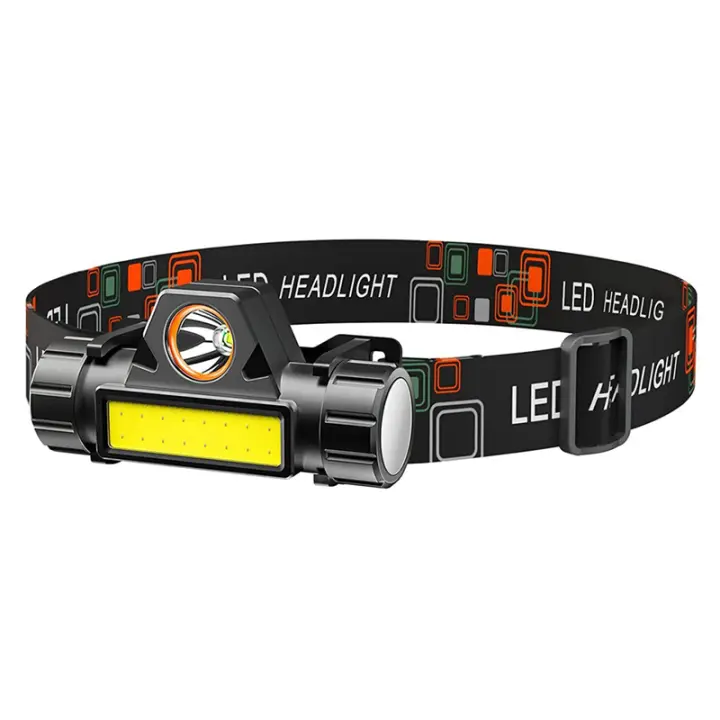 Linterna Frontal Recargable LED De Mano Ligera Para Pesca Correr Camping Luz De Trabajo Impermeable Con Lente De Hidrógeno Metálico - 1