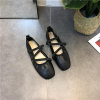 Zapatos De Ballet Para Mujer Cómodos De Cuero 2024 Zapatos De Lujo Con Punta Cuadrada Y Doble Hebilla Mary Janes Casual Primavera/Automnoinstalación Superior De PU - details 5