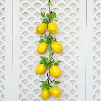 2pcs Decoración De Pared De Jardín Artificial Naranja 52CM Frutas Artificiales Para El Hogar Y Fotografía Propiedades De Interiores Y Exteriores - details 2