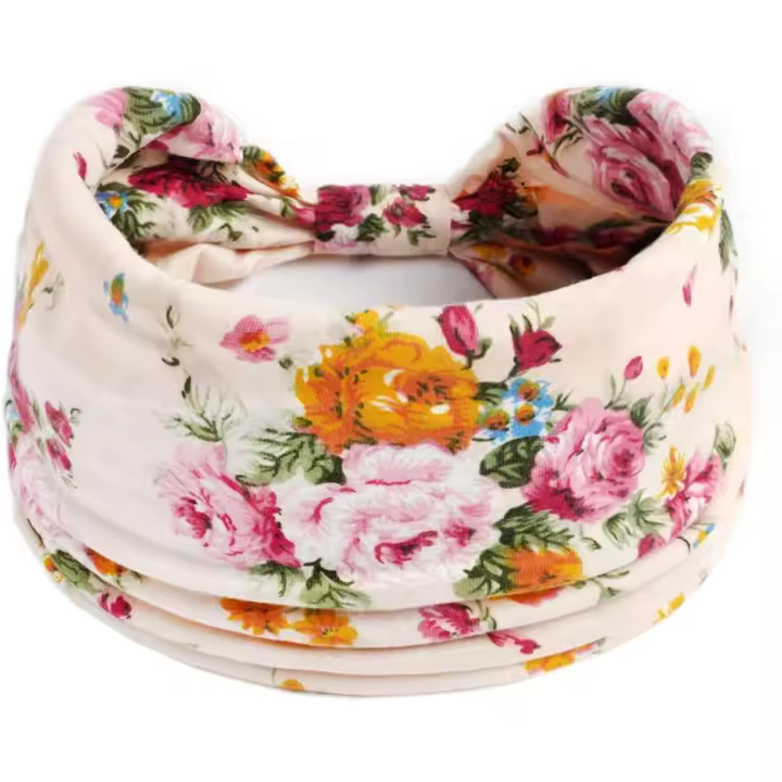 Diademas para mujer, diademas anchas estilo bohemio, pañuelos para la cabeza para yoga, turbantes anudados, bandas para el cabello, diademas elásticas con estilo vintage, accesorios para el cabello para niñas 5 - 1