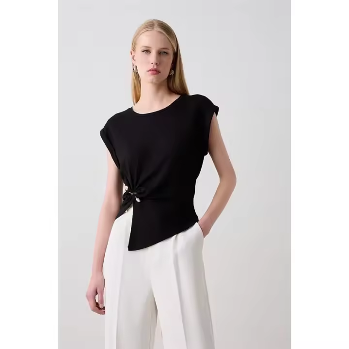 Bsb Blusa Negra Broche - Bsb - 1