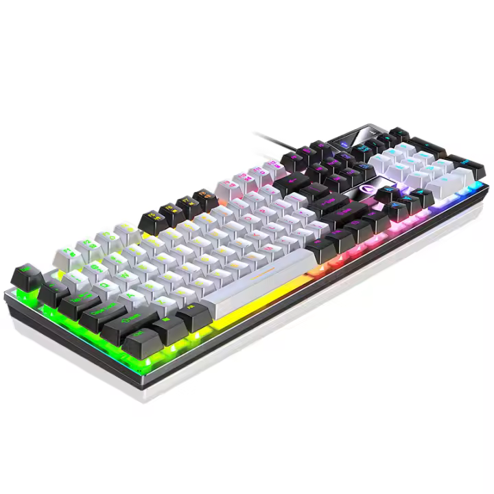 Teclado De Juego 104 Teclas Con Retroiluminación Colorida Teclado Mecánico Para Computadora Y Portátil Periféricos De Esports - 1