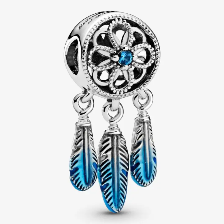 Pandora Charm de Colgante en Plata de Ley  Atrapasueños Azul，Incluye Caja Original - 1