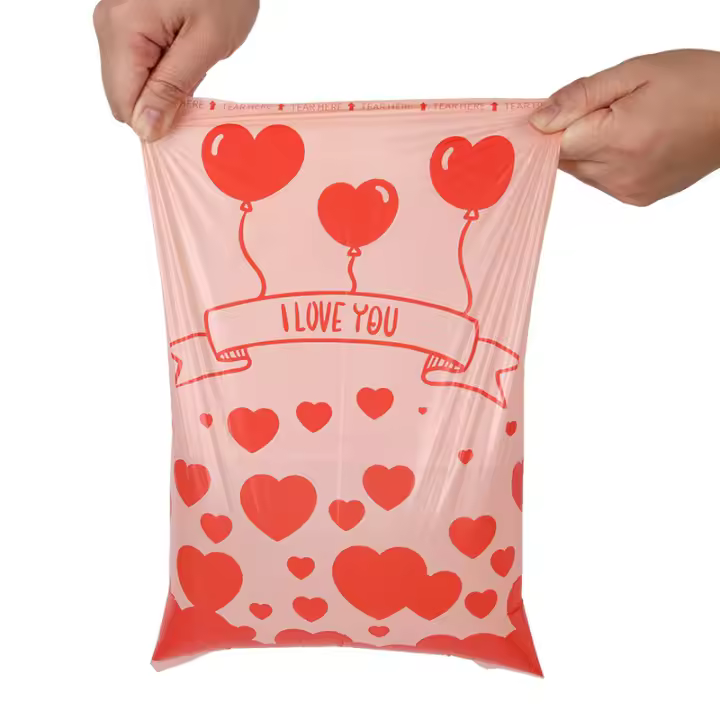 Nuevo lindo amor tema biodegradables gato y perro caca bolsas de residuos para mascotas desechables suministros para mascotas bolsas de basura - 1