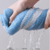 Toalla De Baño Cuadrada Espiral Secado Rápido Absorbente Suave Para Secar Cabello Y Uso Diario En El Hogar Color Sólido - details 3