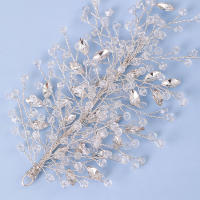 Diadema De Boda Plateada Con Cristales Bling Joyería Tiara Hecha a Mano Para Mujer Adorno De Cabello Para Fiestas - details 4