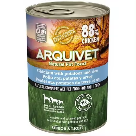 Arquivet Senior Light Pollo Con Patatas Y Arroz Perro Latas 400 Gr - 1