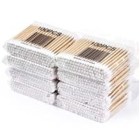 CNKESS Algodón Puro Doble Cabeza Para Mujer Maquillaje Bastones De Madera Limpieza De Nariz Y Oídos Herramientas De Salud Pack De 300/500/1000 - details 2