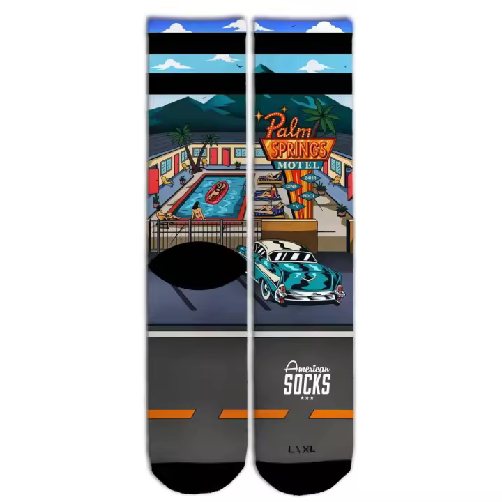 Calcetines Hombre Marca American Socks Modelo Palm Springs Motel - 1