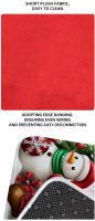 Alfombra De Entrada Multifuncional De Navidad Con Diseño De Payaso De Nieve Cómoda Para Hogar Cocina Baño Material De Poliéster Antideslizante Impermeable Resistente Al Desvanecimiento Lavable a Máquina - details 4