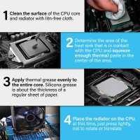 Ociodual OcioDual Pasta Termica, Thermal Paste Halnziye HY710 3.17W/MK(10g), Pasta Termica Procesador, CPU, GPU, PS4, PC, No Conductivo, Masilla Grasa Disipadora, Bote, Plateada - details 5