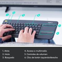 Logitech K400 Plus Teclado Inalámbrico para TV con Control Multimedia y Panel Táctil - Gris Oscuro - details 5