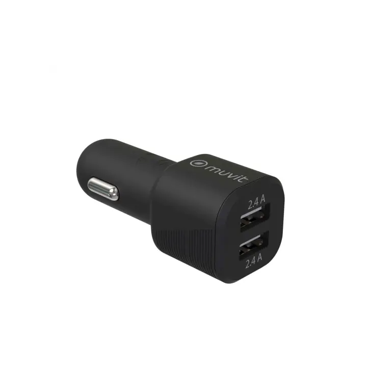 Cargador coche Muvit for Change 2 USB 4,8A 24W negro - 1