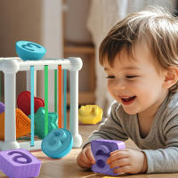 Juguetes Educativos Para Niños 7Pcs En Forma De Cubo Juego De Aprendizaje De Encaje Y Pila Juego De Desarrollo Infantil - details 0