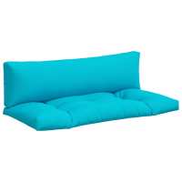 vidaXL Cojines para palés 2 unidades tela Oxford Color Verde brillante,  Azul y blanco,  Negro y blanco y mas Cojín Decorativo de Asiento Cojines de muebles de salon - details 1