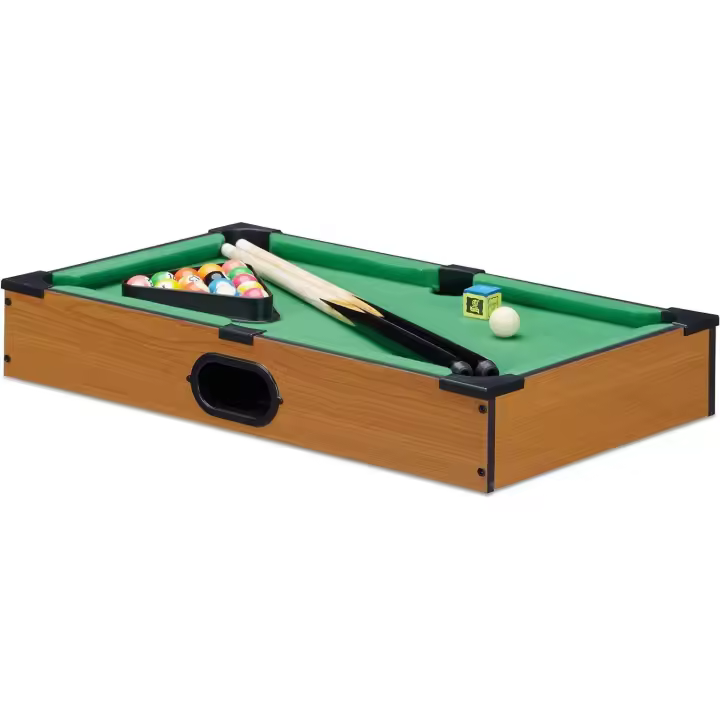 Futbolín de Mesa de Madera - Billar de Mesa de Madera - Air Hockey de Mesa de Madera - Juegos Compactos para niños y Adultos - 1 vs 1 Mesita （BALL 2499） - 1