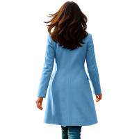Nueva Chaqueta De Mujer De Invierno Con Manga Larga Y Cuello En V A-line Fashion Chaqueta De Trench Para Otoño Y Invierno - details 17