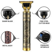 BIT Cortapelos eléctrico profesional para hombres, recortador de pelo de barba con cuchilla en T, cortapelos inalámbrico y recargable - details 1