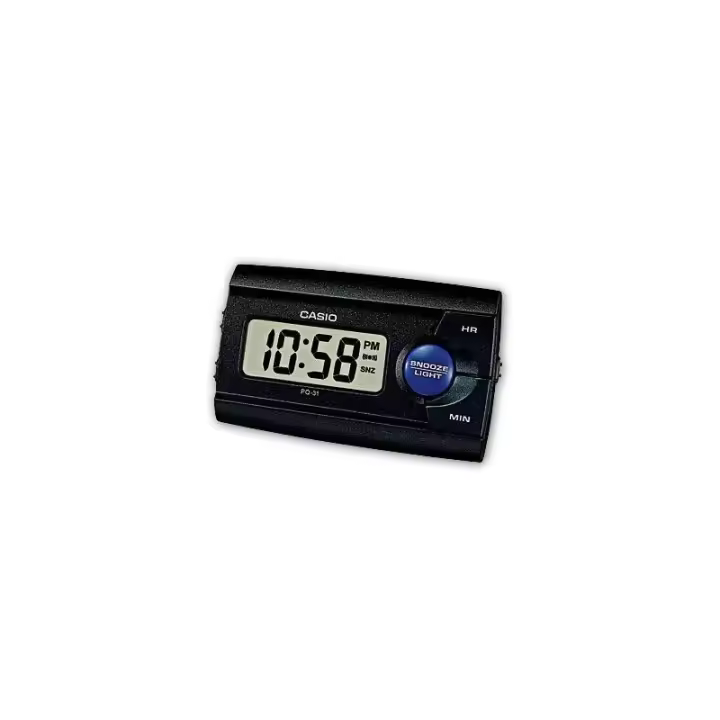 Despertador digital Casio PQ-31-1E color negro PQ-31NEG - 1