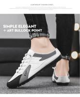 Zapatos Casuales Para Hombre Antideslizantes Media Caña De Malla Transpirable Absorbente De Sudor Ligeros Moda 2023 Para Paseo Al Aire Libre - details 9