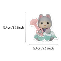 Calcomanías Decorativas De Skateboarding Y Equipaje Para Calico Critters Familiar Juguetes Adhesivos Manuales De Dibujos Animados Lindos Pack De 55/110/165 Pcs - details 0
