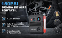 BRPOM  Arrancador de Coches con Compresor de Aire , 12V Arrancador de Baterias de Coches Inflador Rápido, Banco de Energía con LED/LCD - details 11