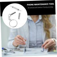Kit De Reparación De Gafas Con Destornillador Y Llavero Herramientas Precision Portátiles Para Relojes Y Gafas Material De Acero Inoxidable Tamaño Único Color Plata - details 5