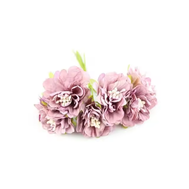 RAMILLETE DE 6 FLORES DE TELA Raíz FLORES - Accesorios de Moda Prácticos y Versátiles - 1