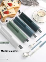 Juego De Utensilios De Cocina Reutilizable De Acero Inoxidable 304 Para Viajes Y Camping Incluye Cuchillo Fork Cuchara Y Chopsticks Con Estuche Portátil - details 3