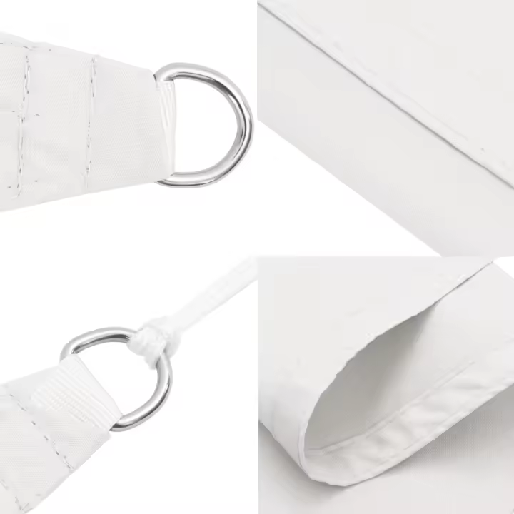 vidaXL Toldo de vela triangular tela Oxford blanco 4x4x4 m - 1