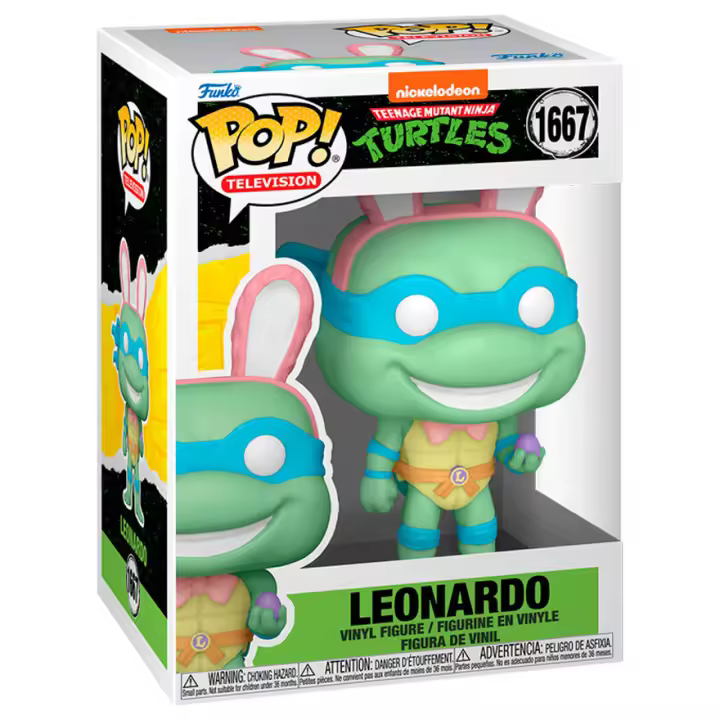 Figura Pop Tortugas Ninja Leonardo Conejo De Pascua-Figura de Vinilo Coleccionable - Idea de Regalo- Mercancia Oficial - Juguetes para Niños y Adultos - Movies Fans - Muñeco para Coleccionistas y Exposición - 1