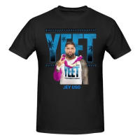 Camiseta Jey Uso Yeet Logo Para Hombres Y Mujeres Moda Casual Hip Hop Cuello Redondo Manga Corta Unisex Comoda Todas Las Estaciones - details 6
