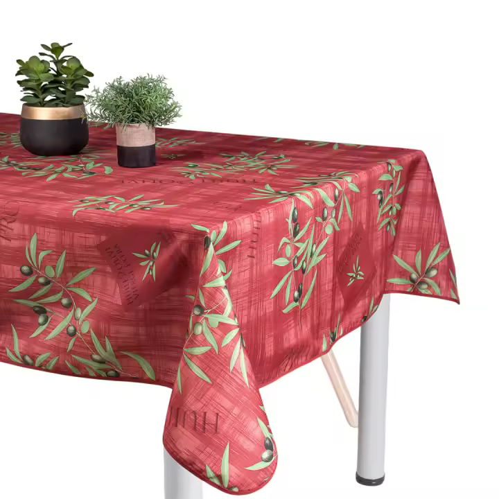 Mantel ARTEMANTEL OLIVAS BEIGE, para Mesa Rectangular o Redonda, 1m60 y 1m80 de Diámetro - 1