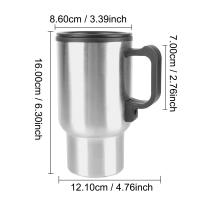 Hervidor Eléctrico De Coche 12V 450ml Taza Termo Para Café Leche Viajes Camping Con Protección De Sobrecalentamiento Y Vaciado Automático - details 9