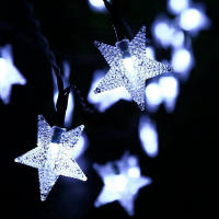 Luces De Cadena Solar Estrella 8 Modos Brillo Encantador Impermeable Para Jardín Exterior Árbol De Navidad Valla Balcón Decoración - details 6